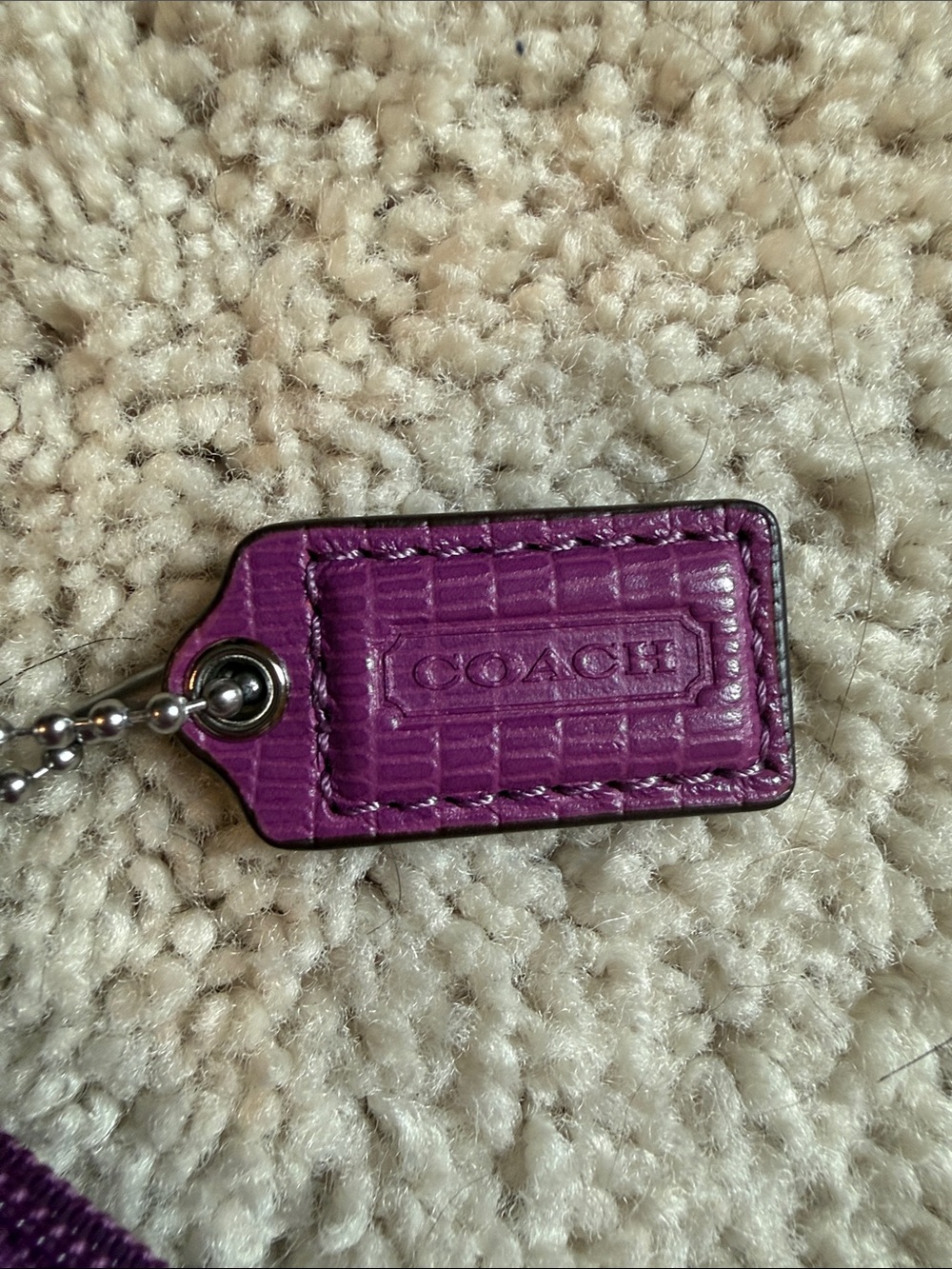 Coach Metallic Purple Sequin Wristlet Clutch - Picture 4 of 4